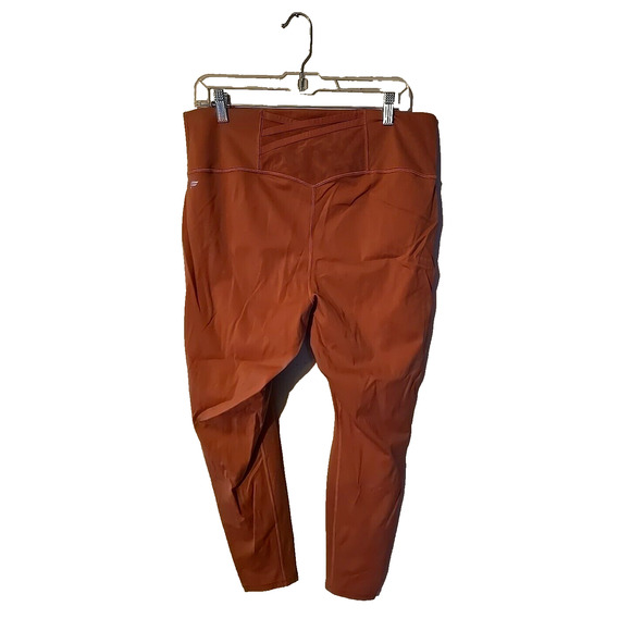 Fabletics Trinity Motion365 Orange High Waisted Yoga Leggings Womans Size 2X - Picture 2 of 4